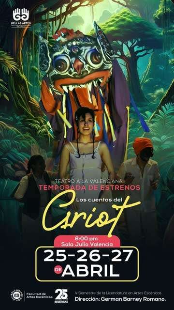 Póster de la obra teatral Griot de Bellas Artes