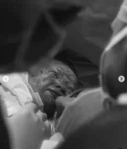 Radamel Falcao en el nacimiento de su hija