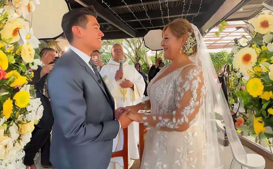Alina Lozano y Jim Velásquez ya son oficialmente marido y mujer