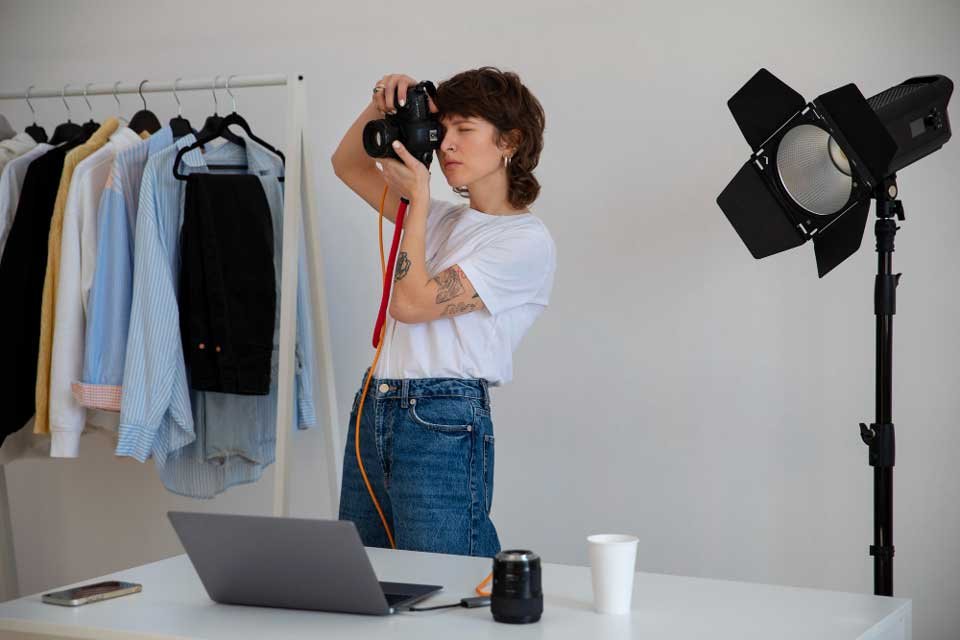 Mujer emprendedora en la fotografía