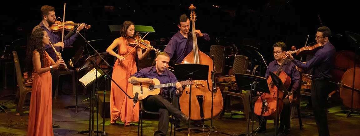 Presentación de artistas en el Festival de Música Andina Mono Núñez, que se realiza en Ginebra, Valle del Cauca, Colombia.